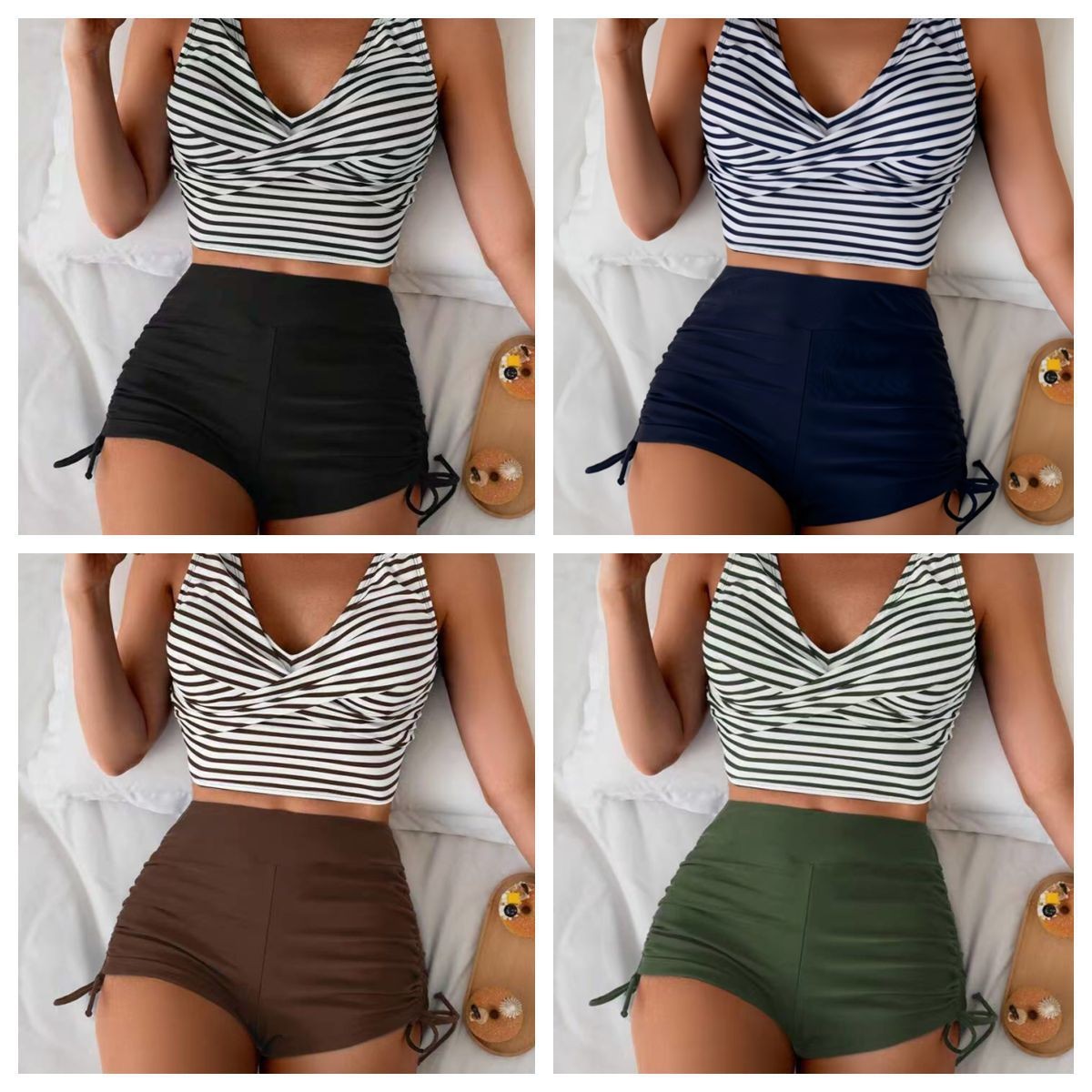 Bath - Dames badmode bikini crop top hoge