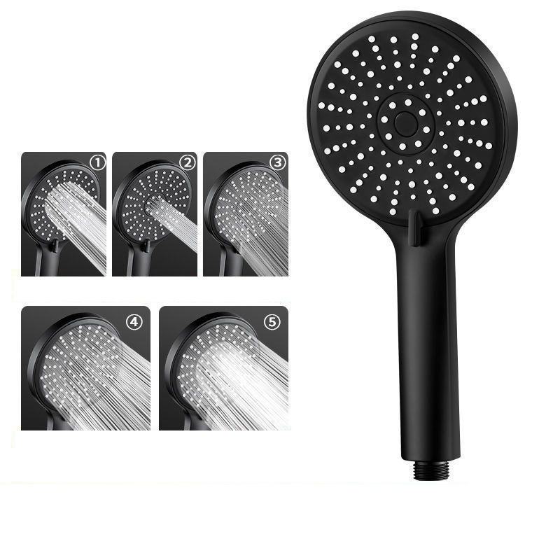 High Pressure Shower Head Handheld - Zwarte douchekop met 5 standen, verstelbaar,