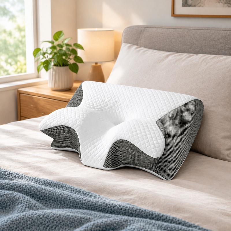Memory Foam Orthopedic Pillow Neck Pain - Ademend, orthopedisch neksteunkussen van traagschuim met