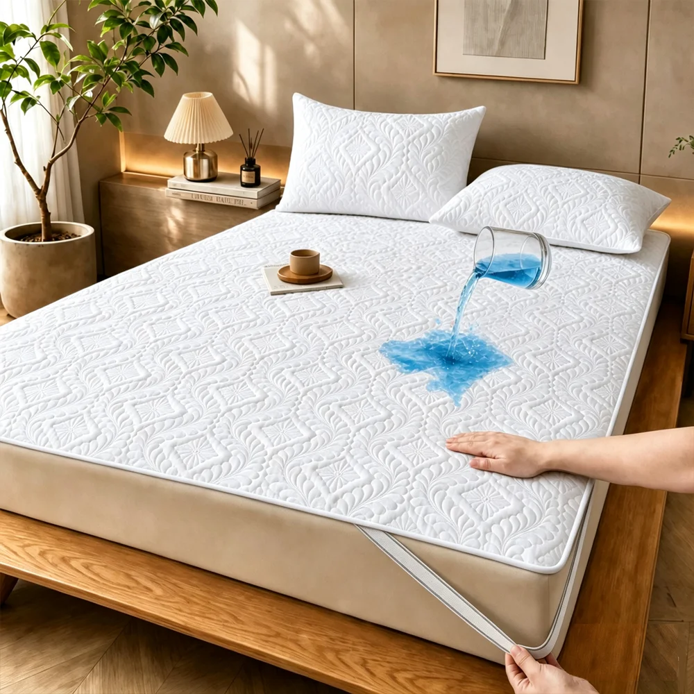 Waterproof Mattress Protector Breathable - 1 stuk, veelkleurige, elastische, waterdichte matrasbeschermer