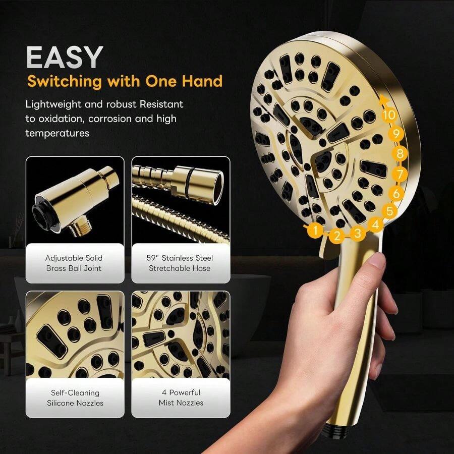 Douchekop met hoge druk, 10 st - High Pressure Shower Head Handheld recensie en prijs