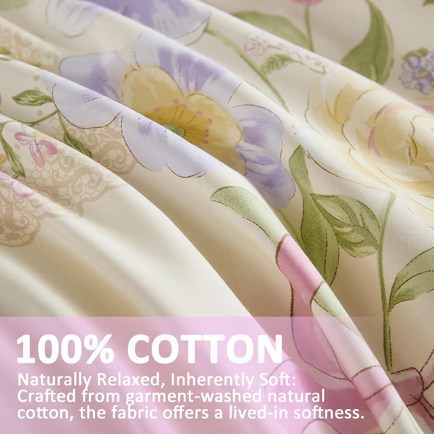 Bloemenprint dekbedovertrek, q - Aesthetic Floral Duvet Cover recensie en prijs