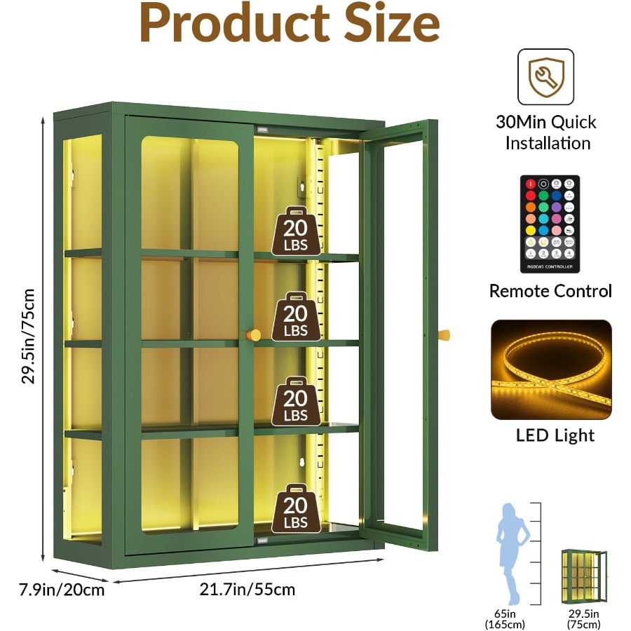 Metalen wandkast voor het pres - Lighting recensie en prijs