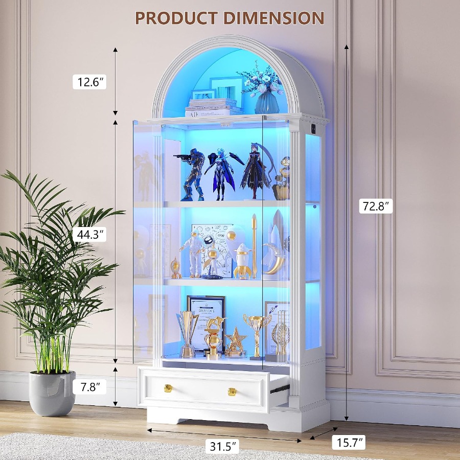 Vormgegeven vitrinekast met gl - Lighting recensie en prijs