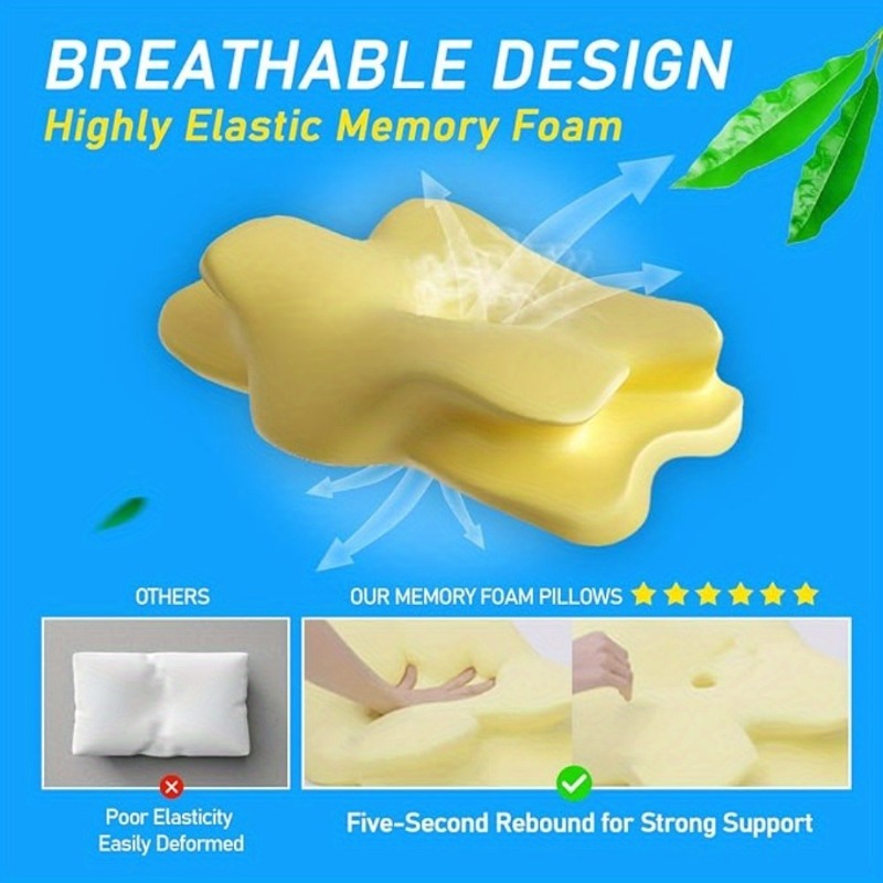 1 stks Ergonomisch Memory Foam - Memory Foam Orthopedic Pillow Neck Pain recensie en prijs