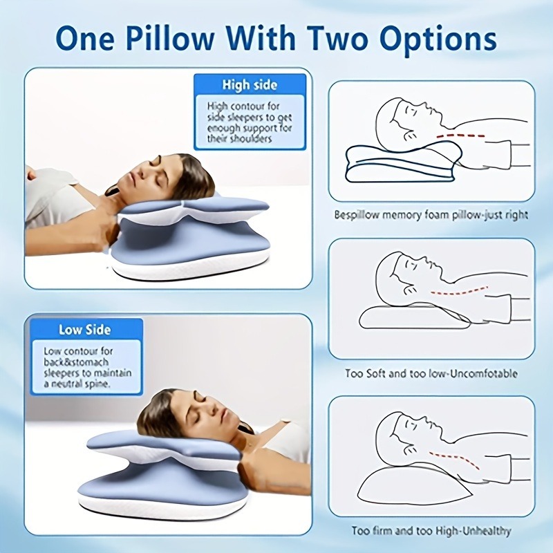 1 stks Ergonomisch Memory Foam - Memory Foam Orthopedic Pillow Neck Pain recensie en prijs
