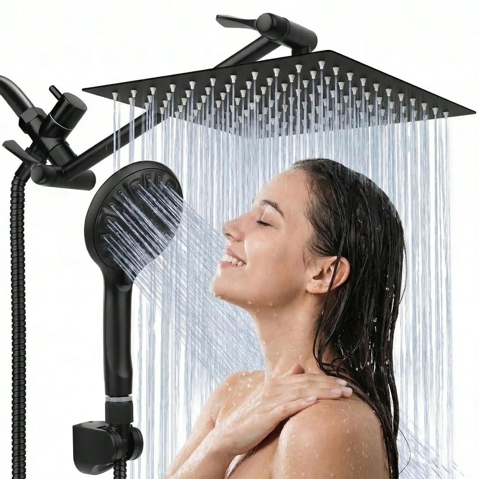 Dubbele douchekop met handdouc - High Pressure Shower Head Handheld recensie en prijs