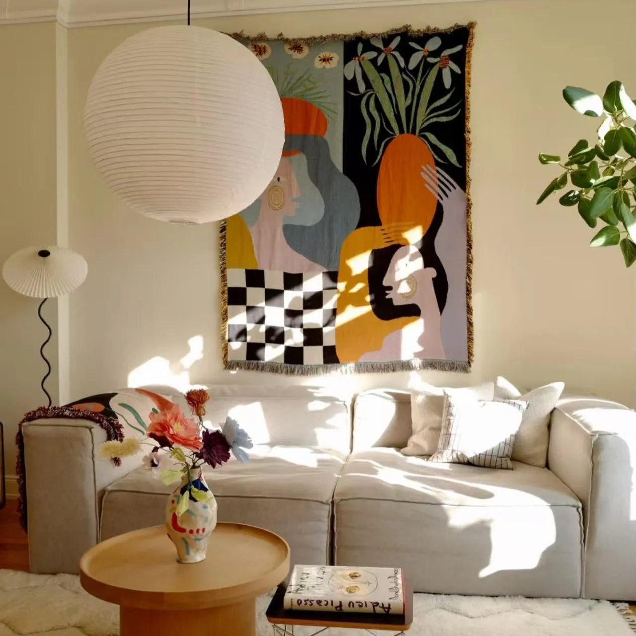 Modern abstract kunstweefsel,  - Boho Throw Blanket Fringe recensie en prijs
