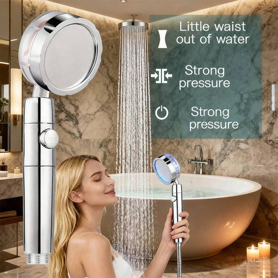 Douchekop met propeller, stopk - High Pressure Shower Head Handheld recensie en prijs