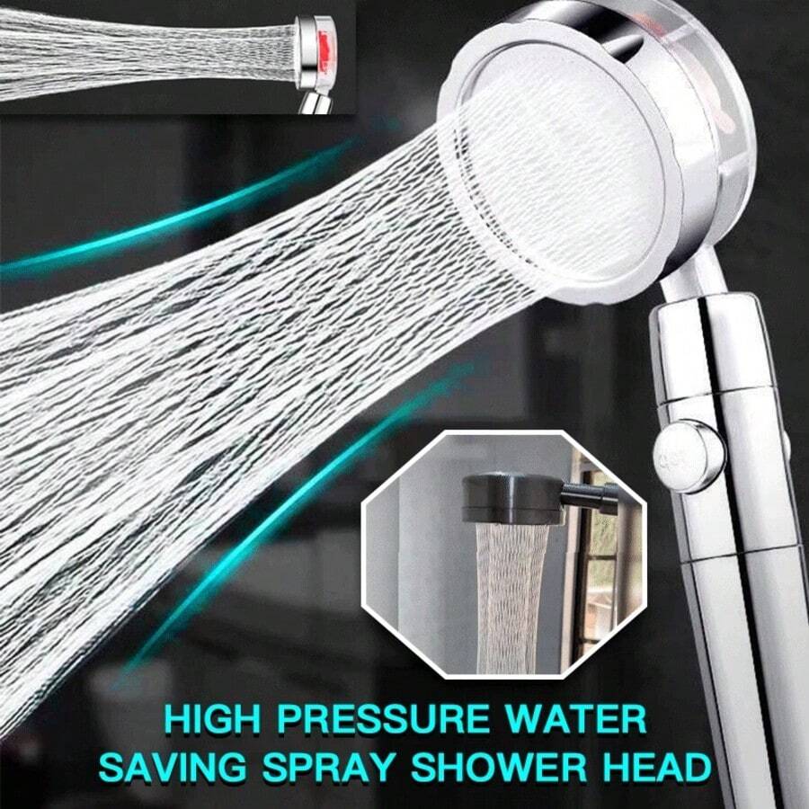 Douchekop met propeller, stopk - High Pressure Shower Head Handheld recensie en prijs