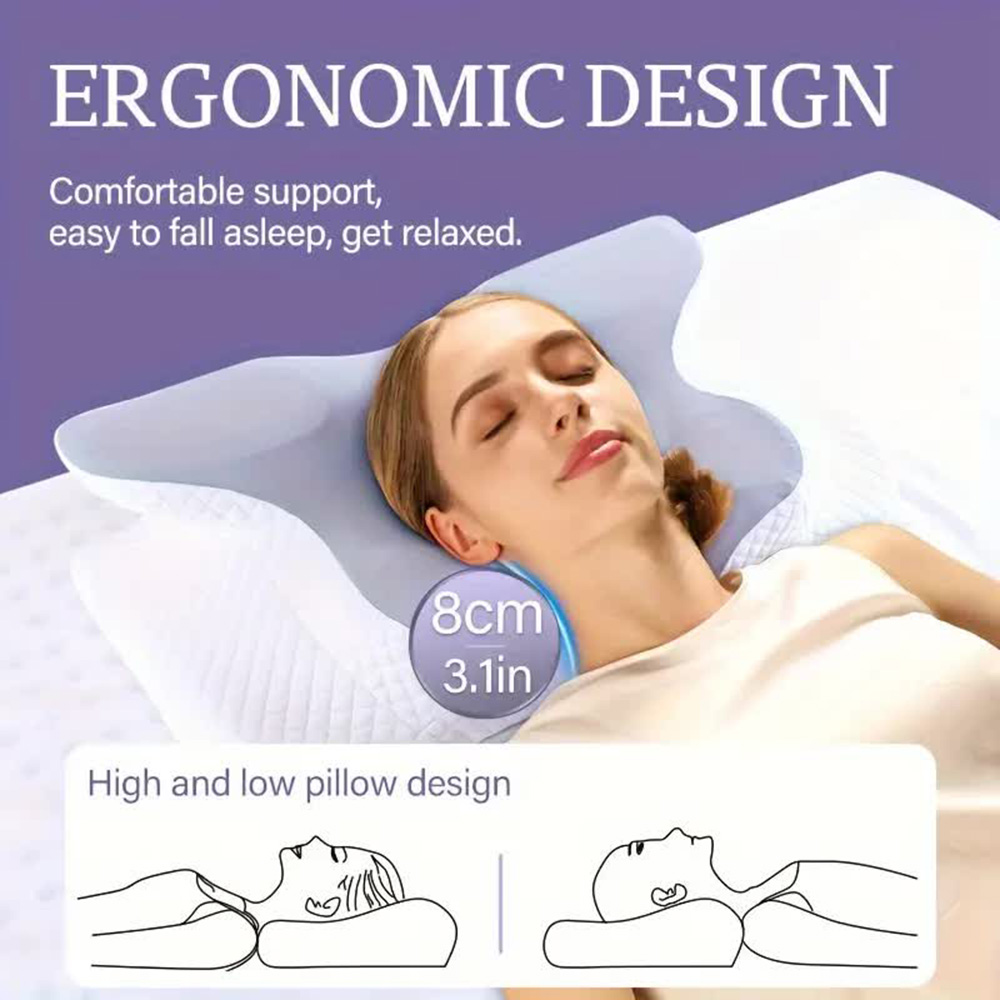 Traagschuimkussens Vlindervorm - Memory Foam Orthopedic Pillow Neck Pain recensie en prijs