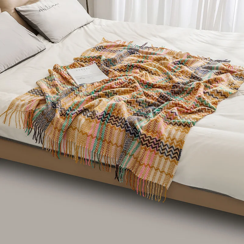 Boho Wave-deken met kwastjes,  - Boho Throw Blanket Fringe recensie en prijs